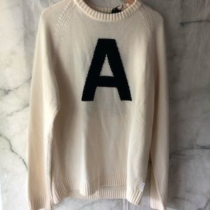 Armani exchange sweater white size XL Armani logo